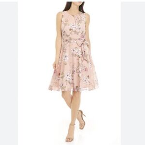 Jessica Howard Pink Floral Midi Dress Size 12